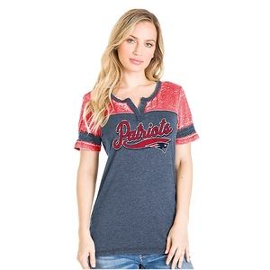 New England Patriots burnout logo tee shirt